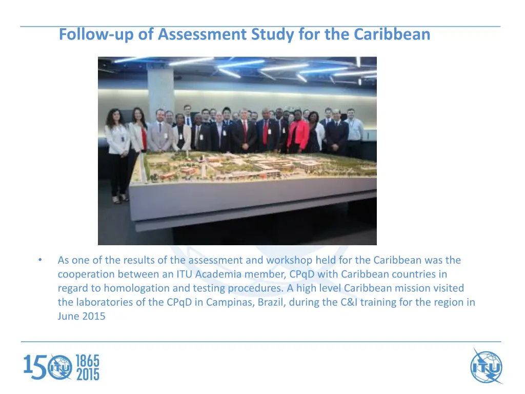 follow up of assessment study for the caribbean
