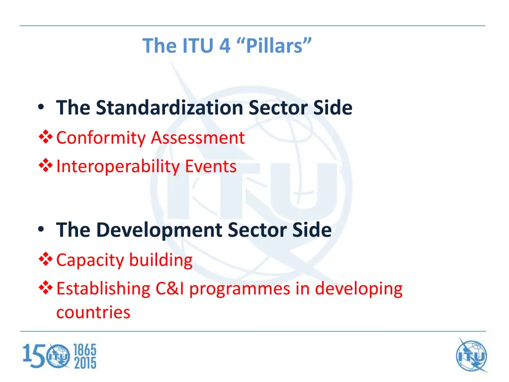 the itu 4 pillars 1