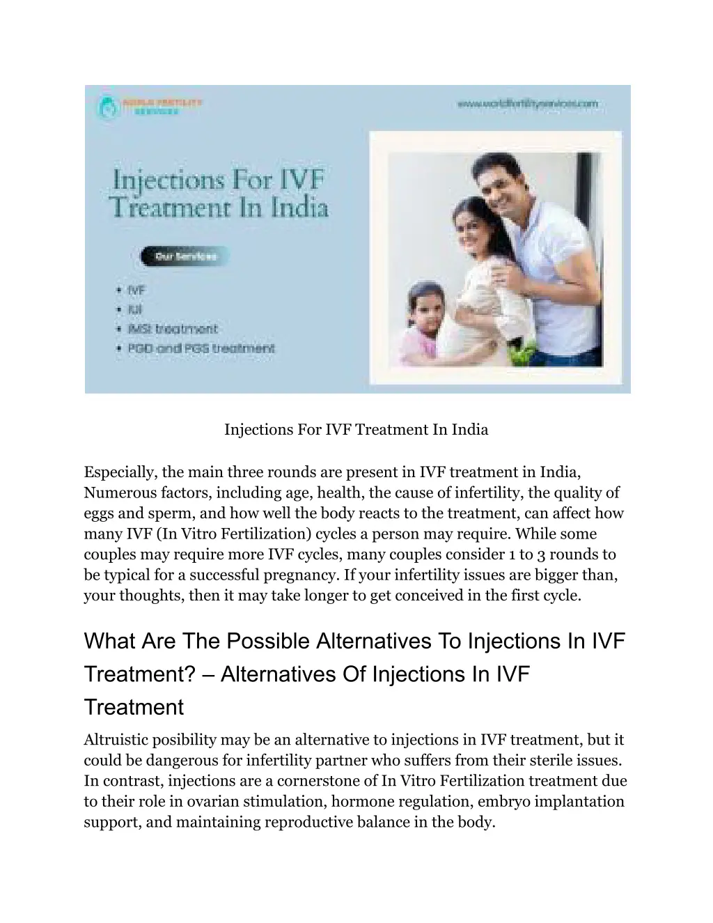 injections for ivf treatment in india