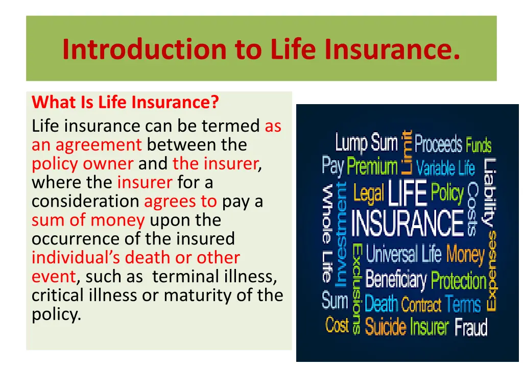 introduction to life insurance