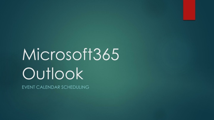 microsoft365 outlook event calendar scheduling
