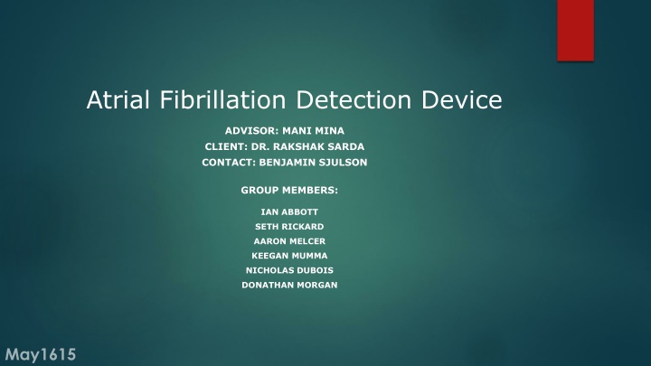 atrial fibrillation detection device