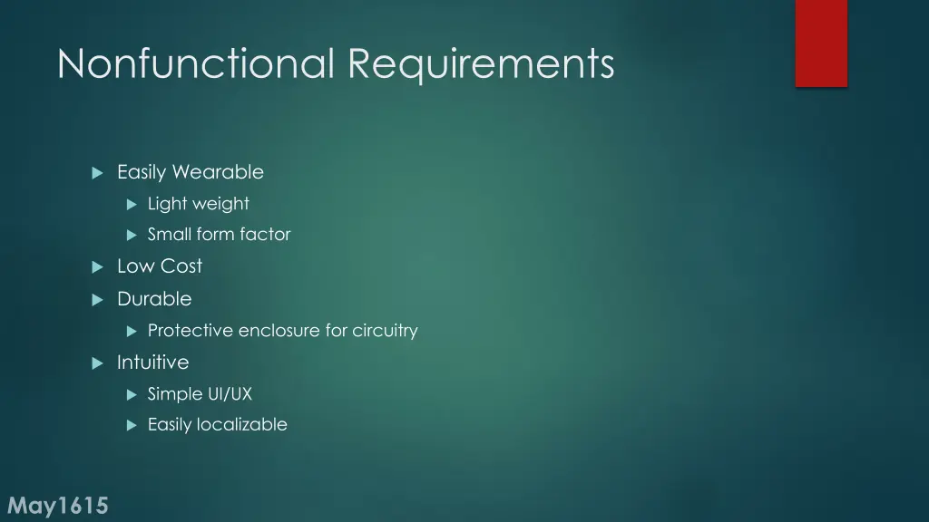 nonfunctional requirements