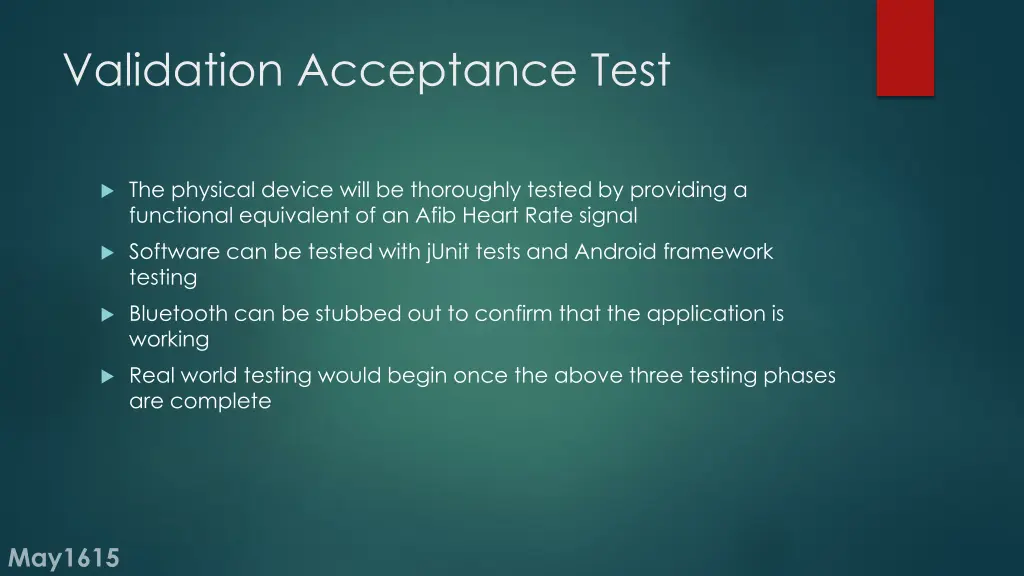 validation acceptance test