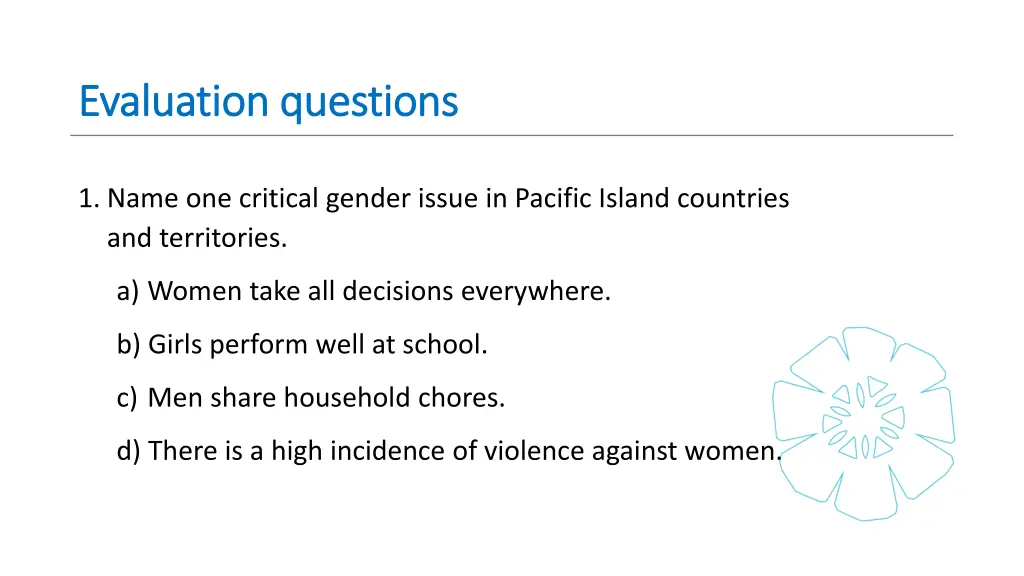 evaluation questions evaluation questions 1