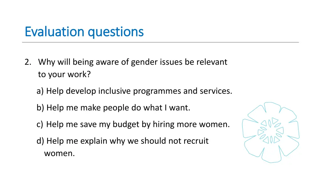 evaluation questions evaluation questions 2