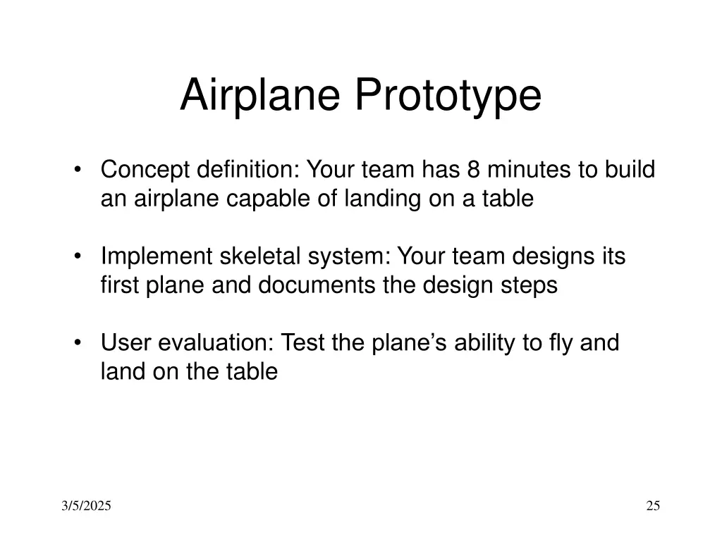 airplane prototype