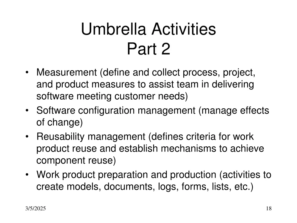 umbrella activities part 2