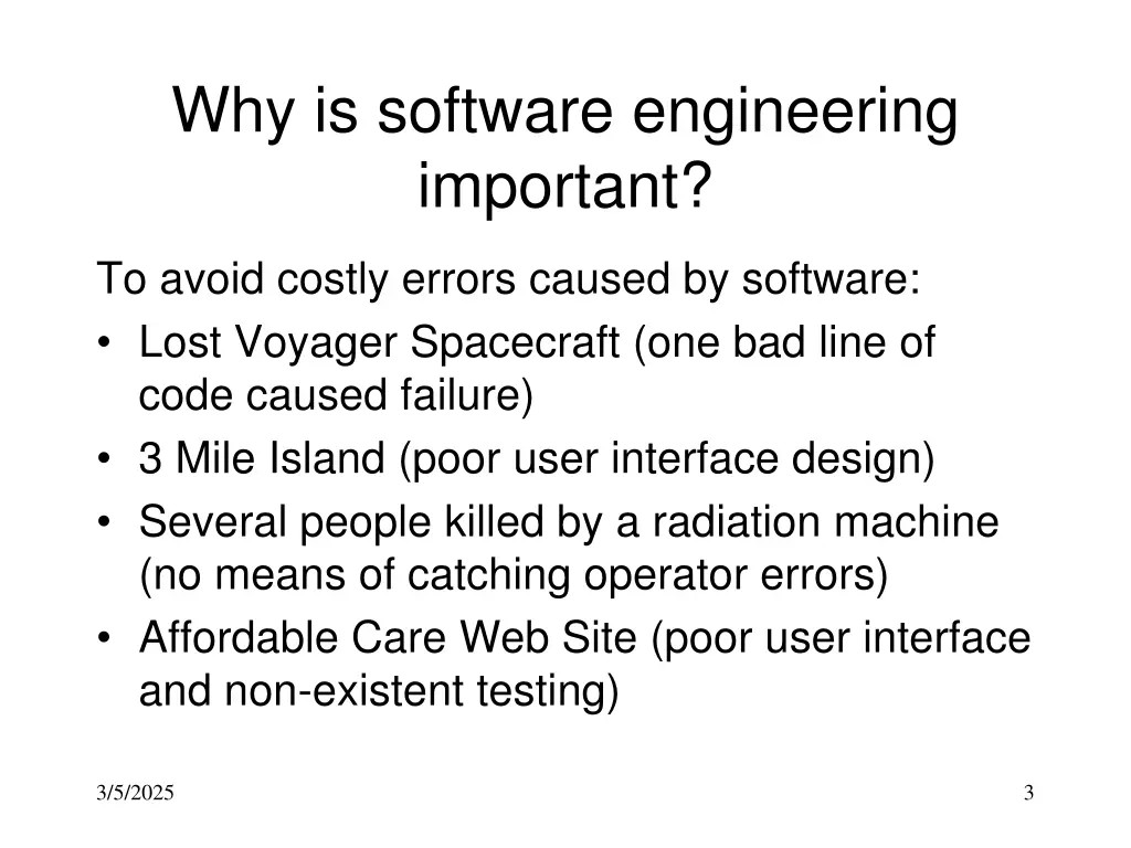 why is software engineering important