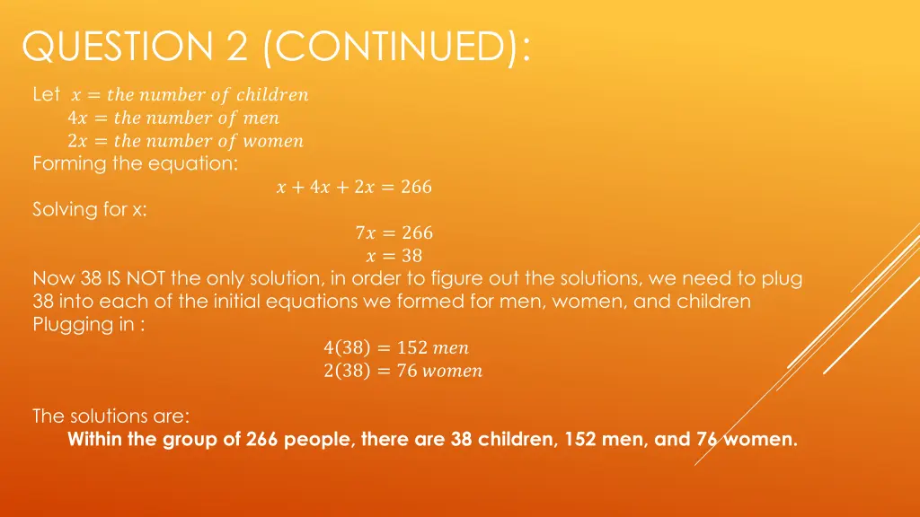 question 2 continued