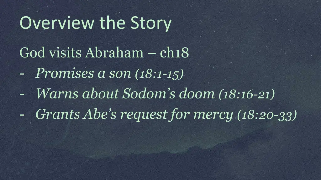 overview the story