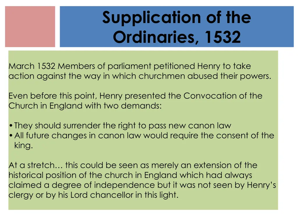 supplication of the ordinaries 1532