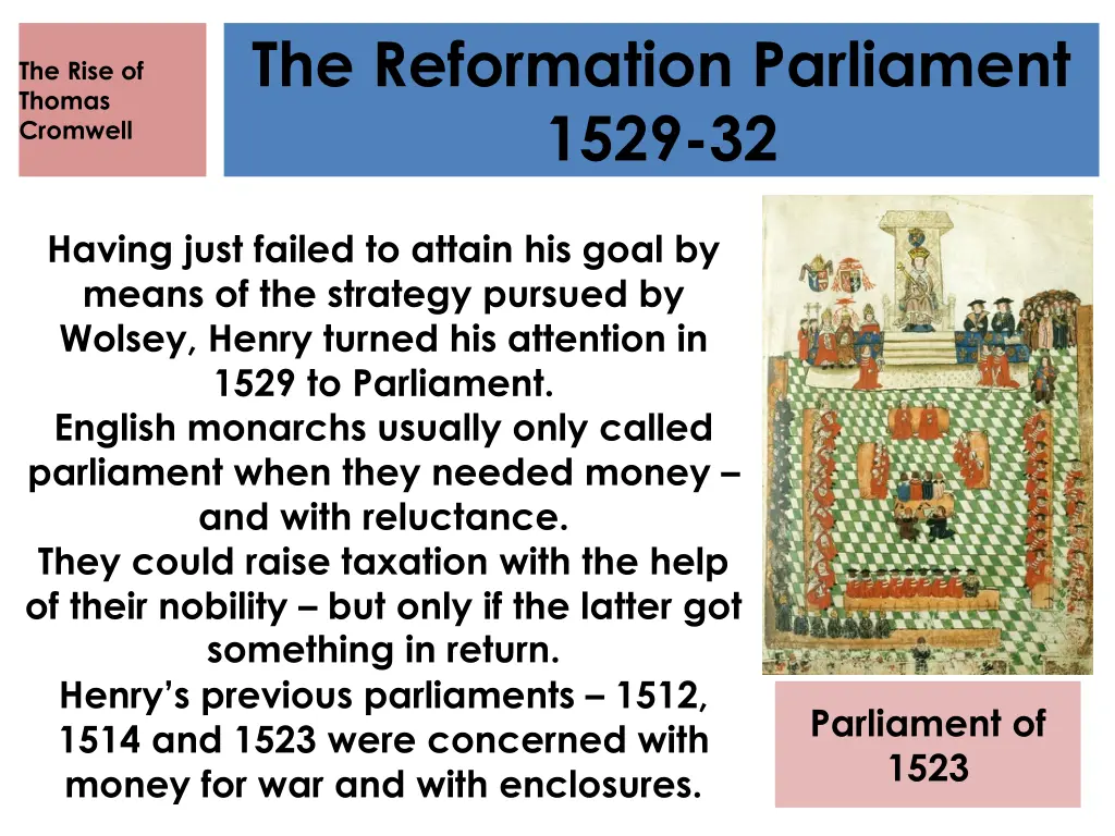 the reformation parliament 1529 32