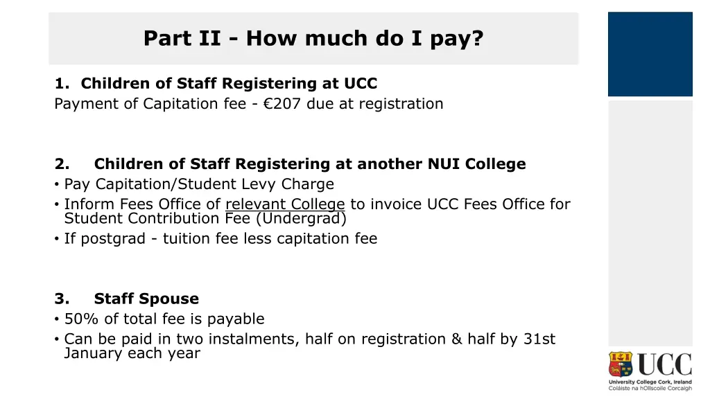 part ii how much do i pay