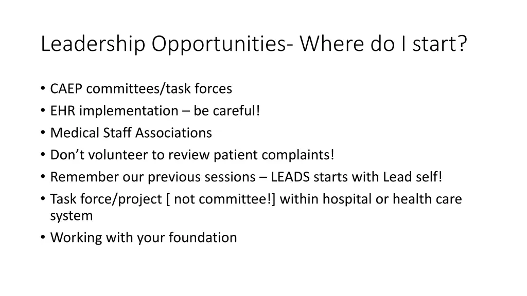 leadership opportunities where do i start