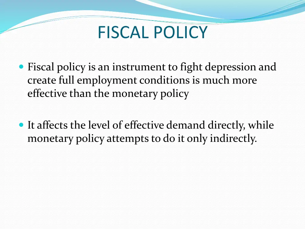 fiscal policy