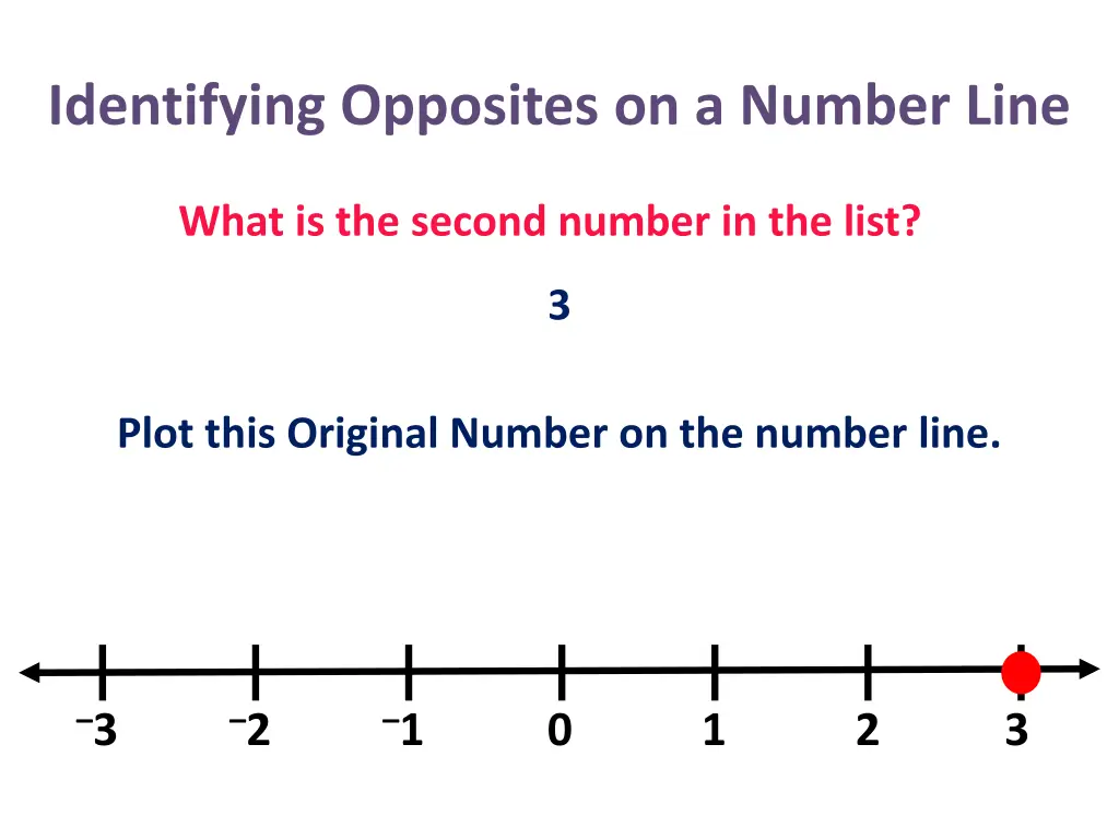 identifying opposites on a number line 17