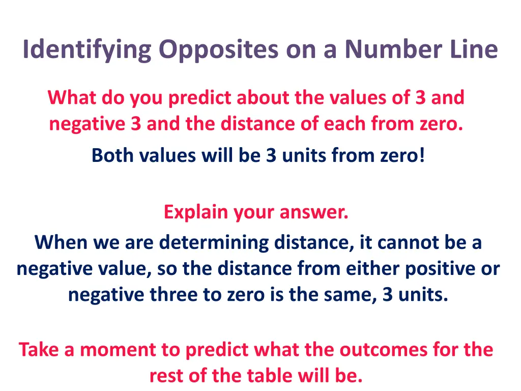 identifying opposites on a number line 27