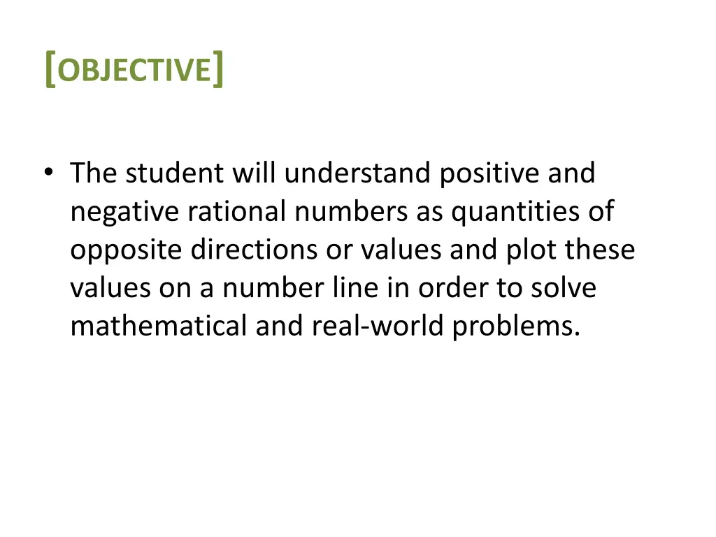 objective