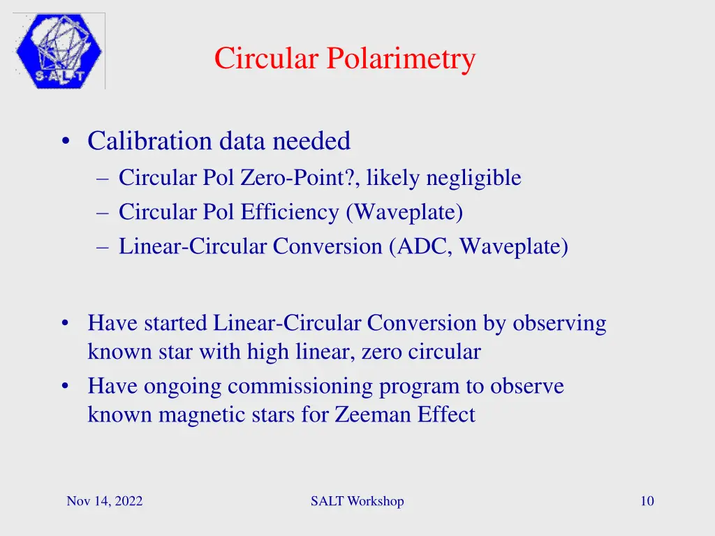 circular polarimetry