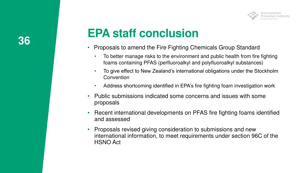 epa staff conclusion