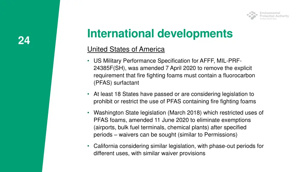 international developments 2