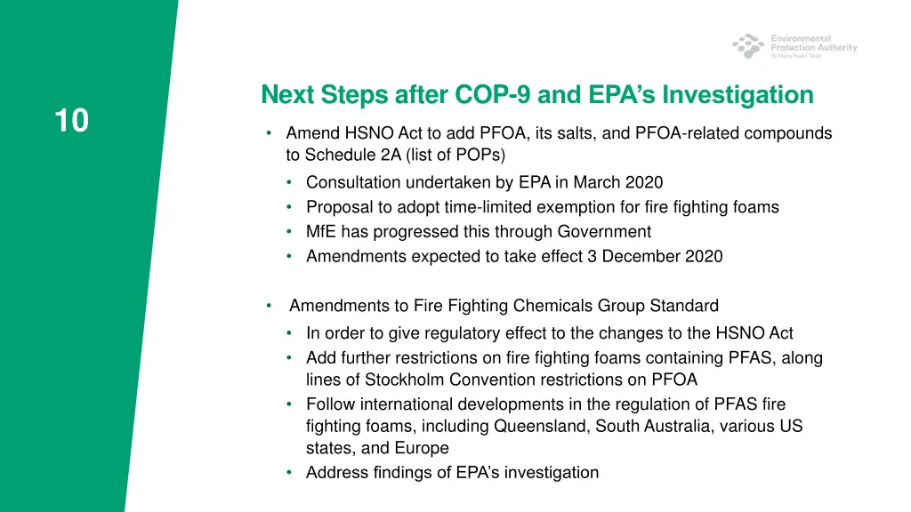 next steps after cop 9 and epa s investigation