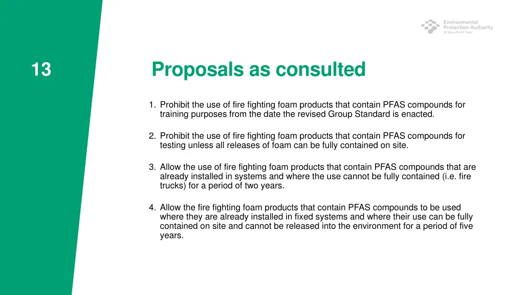 proposals as consulted