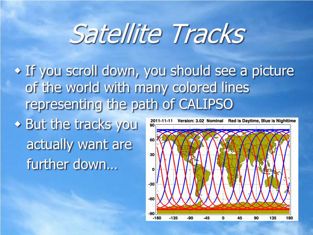 satellite tracks
