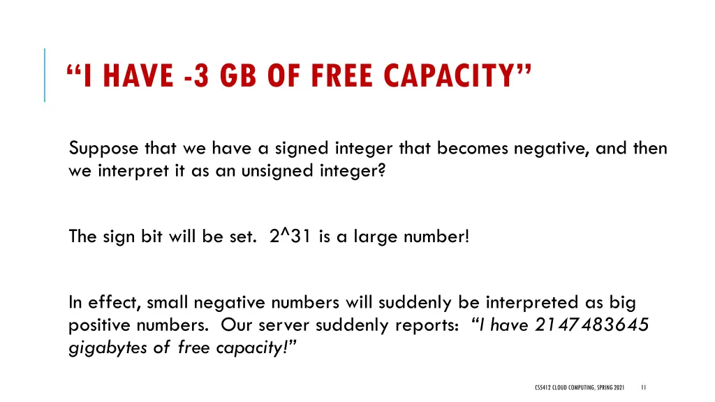 i have 3 gb of free capacity