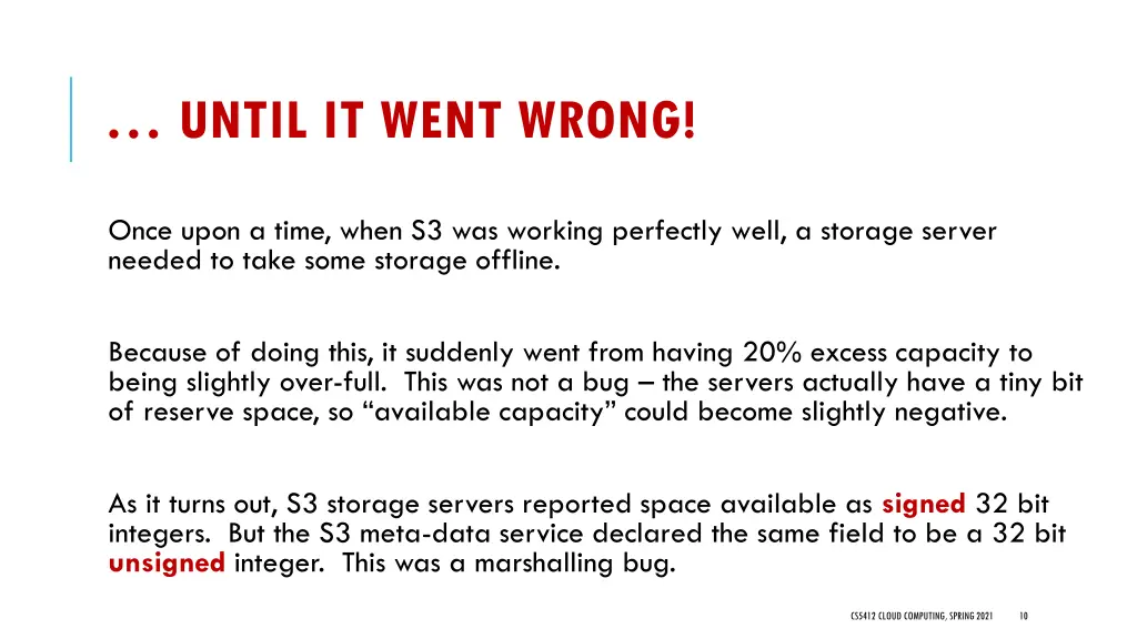until it went wrong