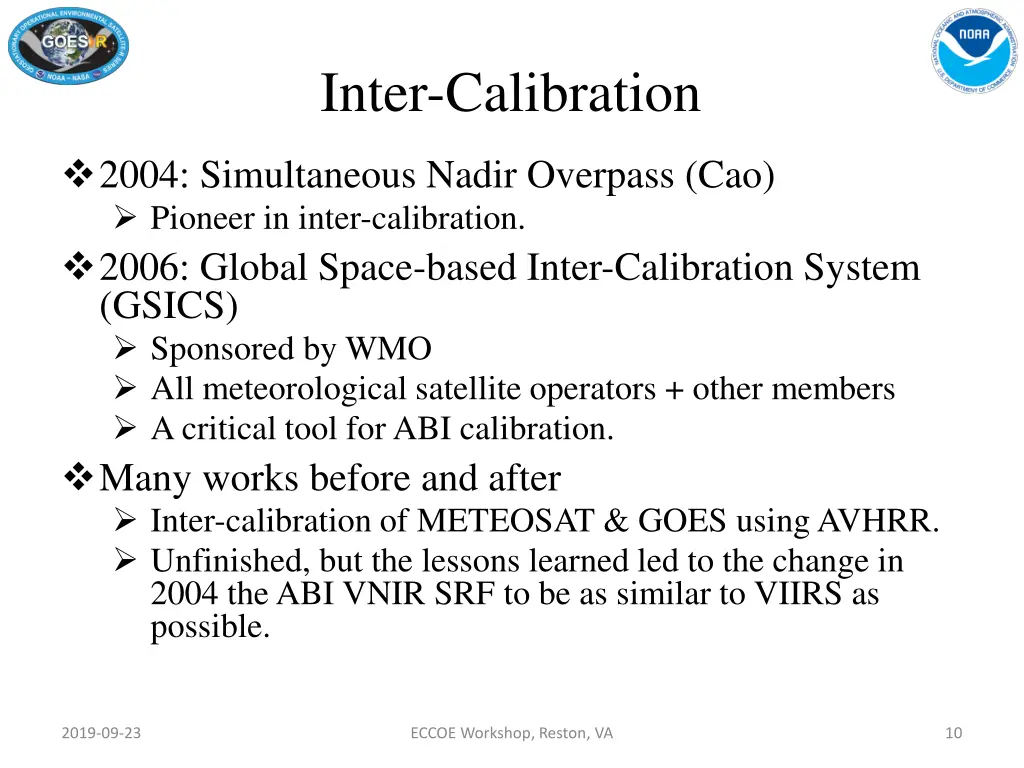 inter calibration