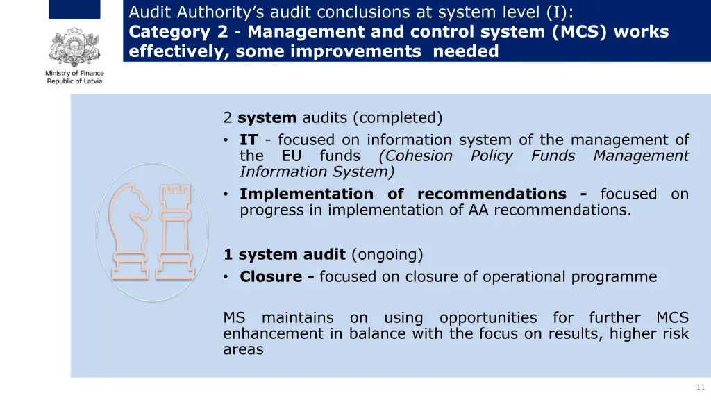 audit authority s audit conclusions at system