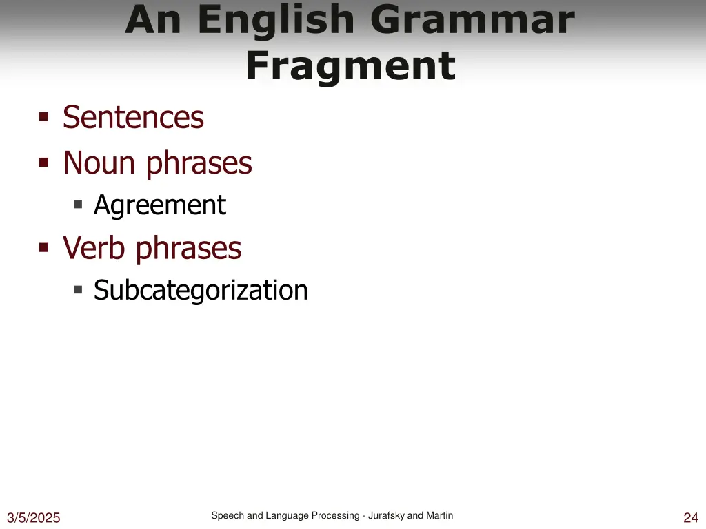 an english grammar fragment sentences noun