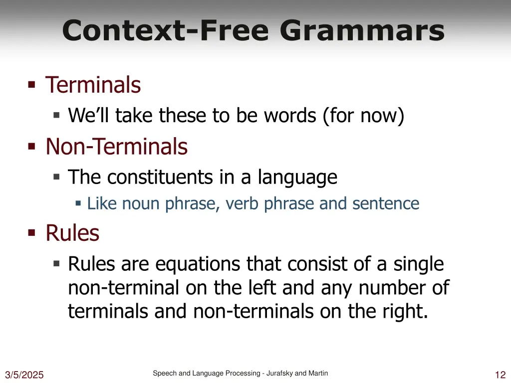 context free grammars 1