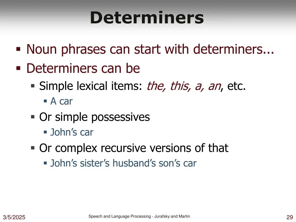 determiners