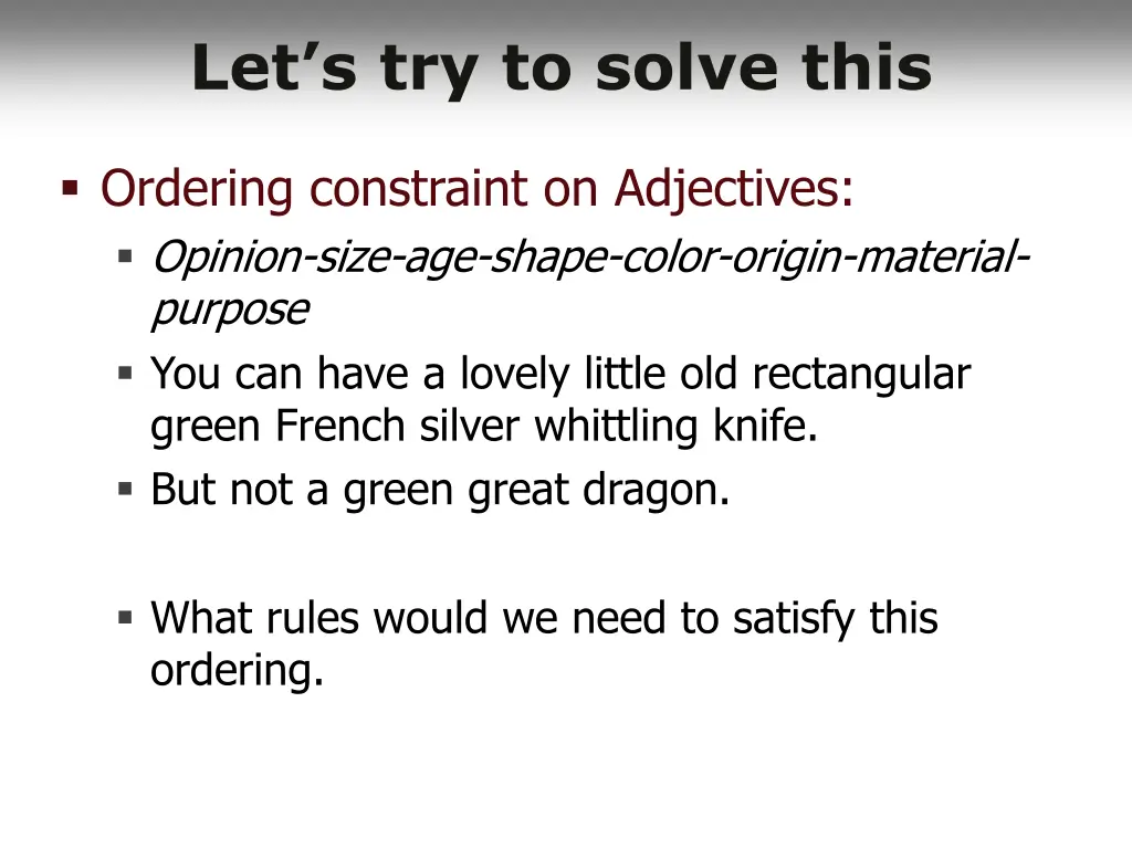 let s try to solve this