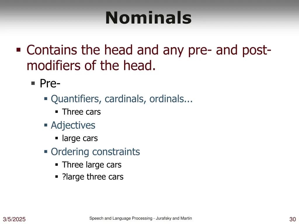 nominals