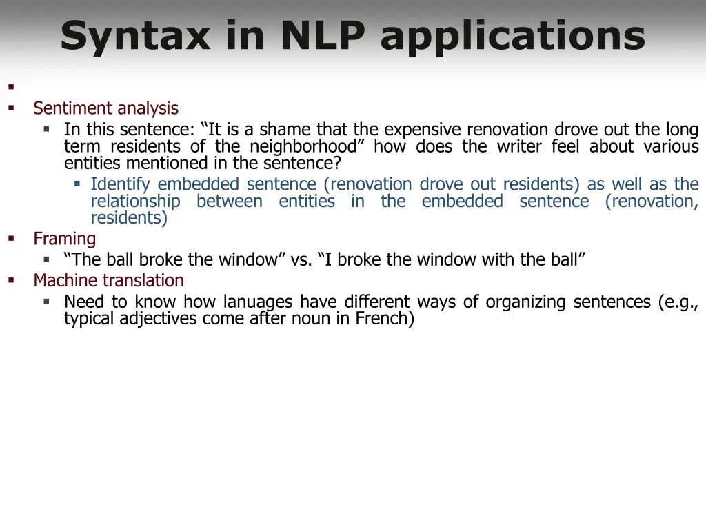syntax in nlp applications 1