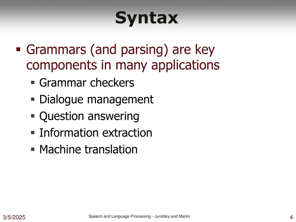 syntax