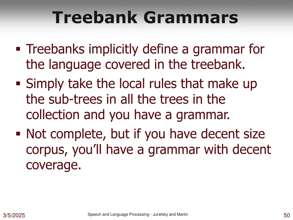treebank grammars