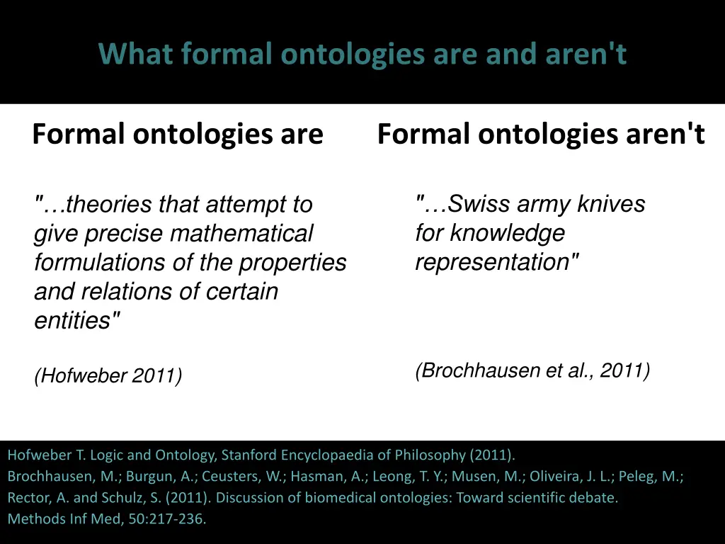 what formal ontologies are and aren t