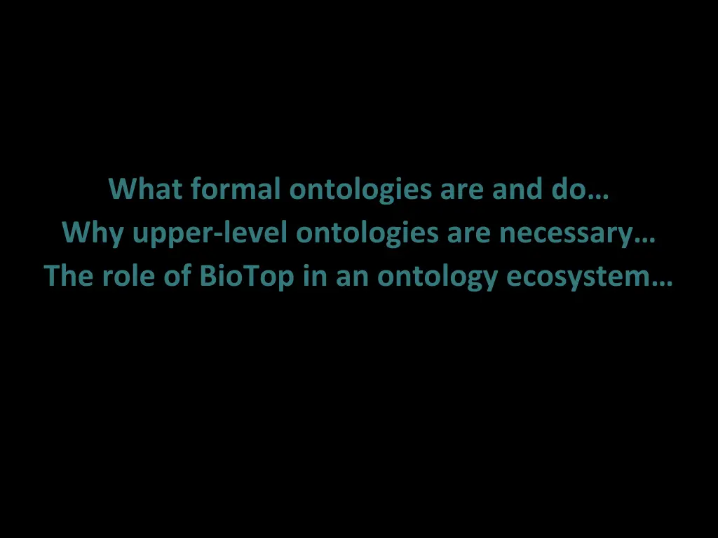 what formal ontologies are and do why upper level