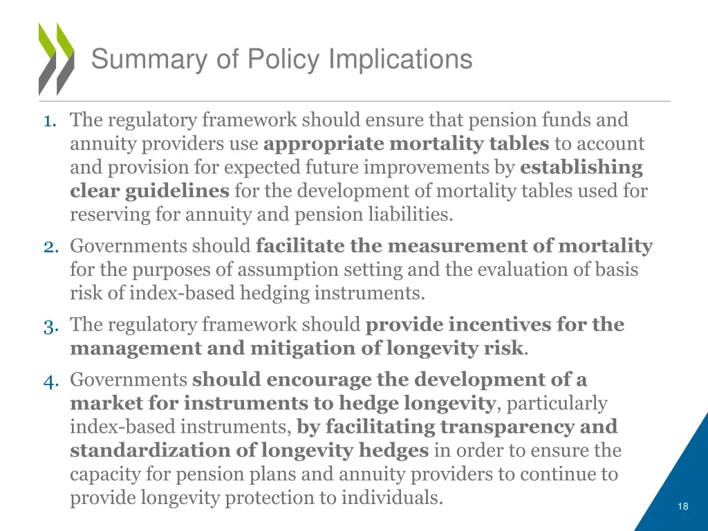 summary of policy implications