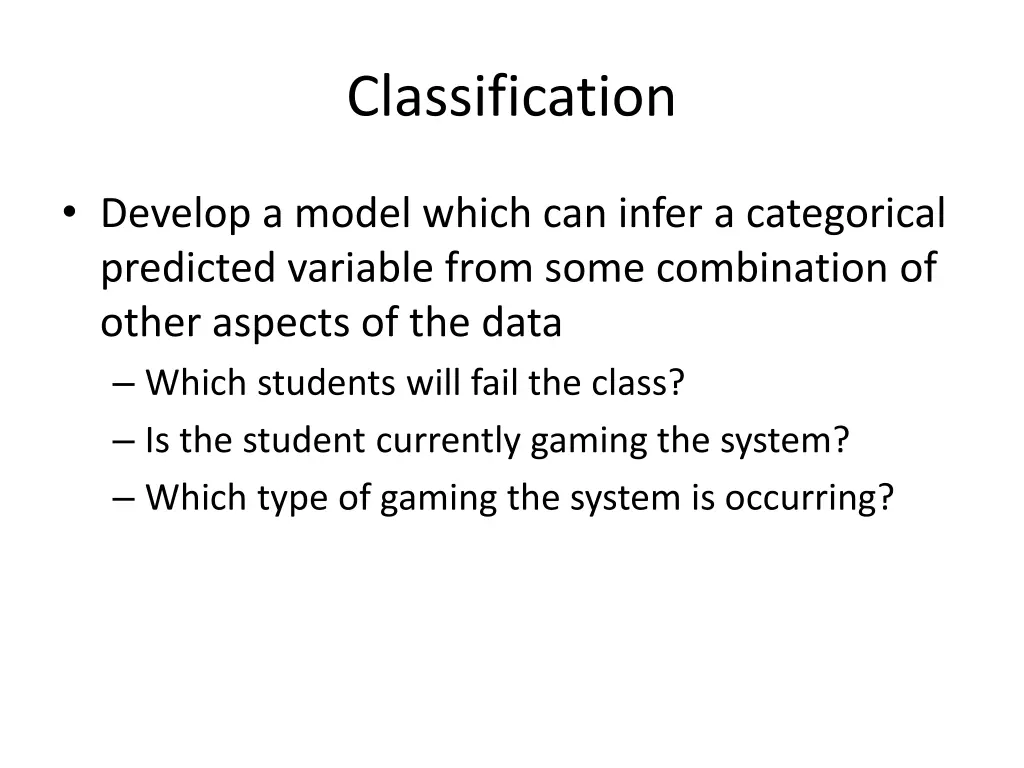classification