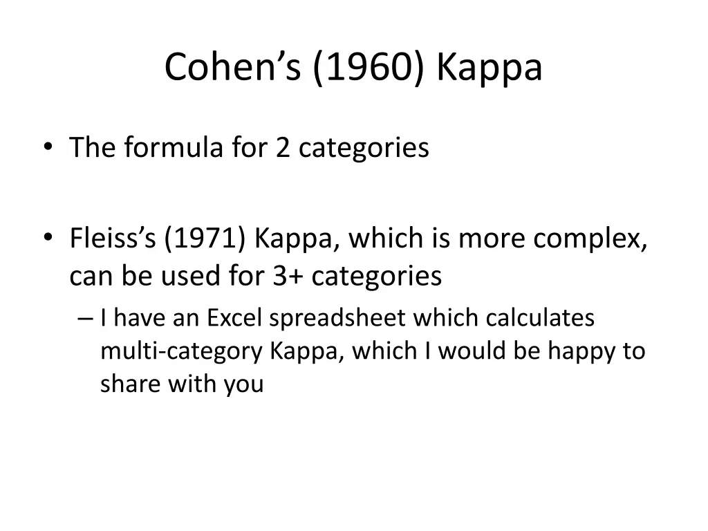 cohen s 1960 kappa