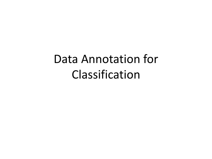 data annotation for classification