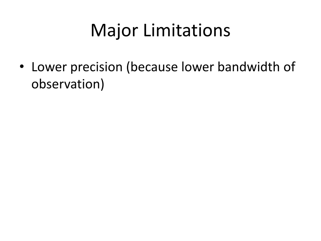 major limitations 1