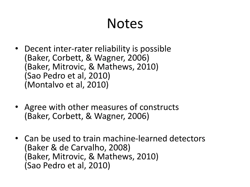 notes
