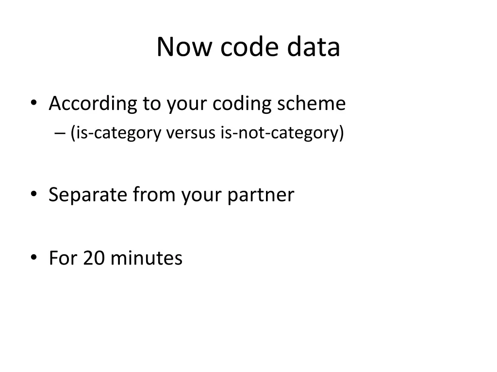 now code data